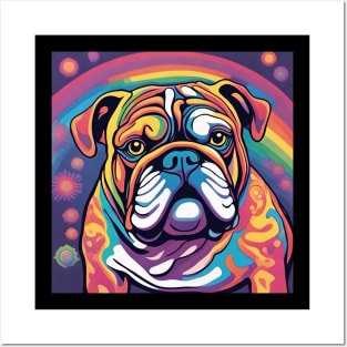 Psychedelic Bulldog Posters and Art